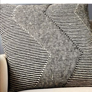 23 in BIAS BLACK THROW PILLOW cover only